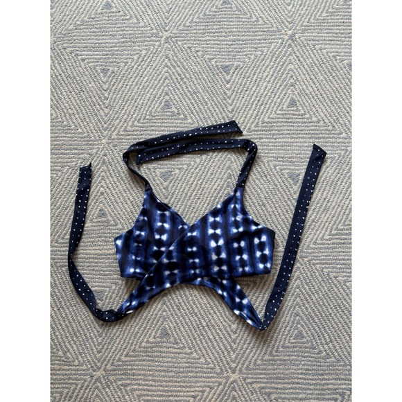 Athleta Other - Women's Athleta Bikini Swim Top - Blue/White - 38B/C